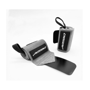 Bande de poignet grise pour un soutien discret et efficace lors de vos entraînements.