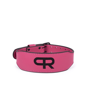 Athlète faisant du powerlifting avec la Ceinture de Musculation "PR" Rose